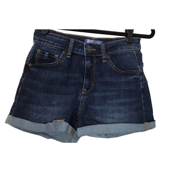 Wax Jean Denim Short Size S Butt I Love You Stretch Mid Rise Med Wash Cuffed - Picture 6 of 6